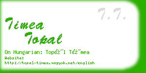 timea topal business card